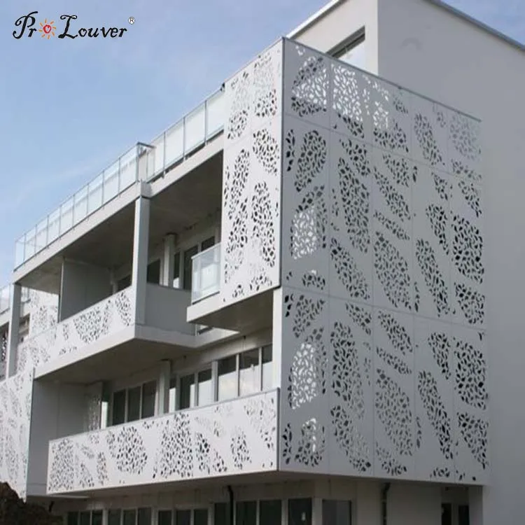 anodized perforated aluminum facade panel 3mm, 5mm,10mm thick