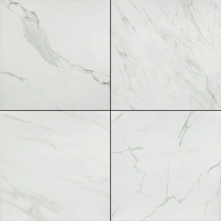 
60x60 Super White Marble Glazed Polished Floor Wall Tiles Porcelain Ceramic Square Tile 