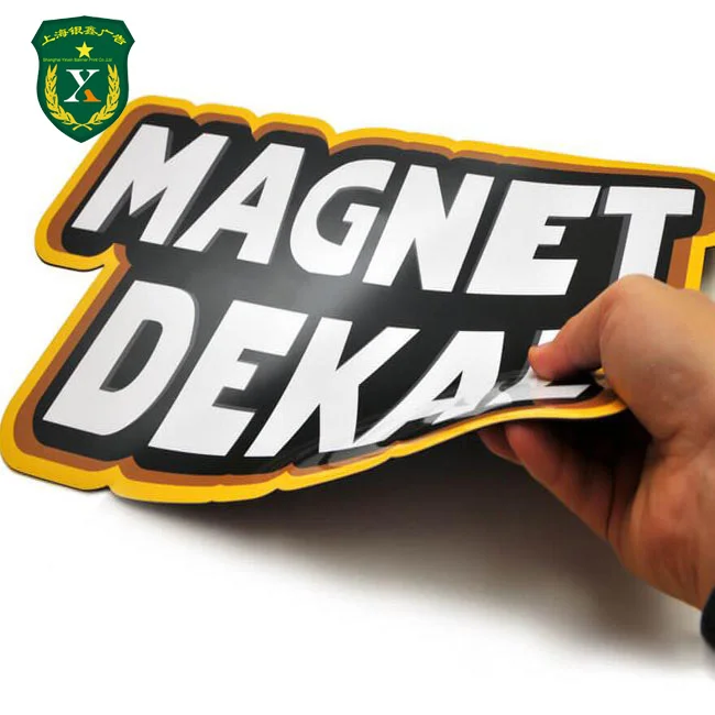 
Custom waterproof pvc digital magnetic stickers sign printing for advertising 