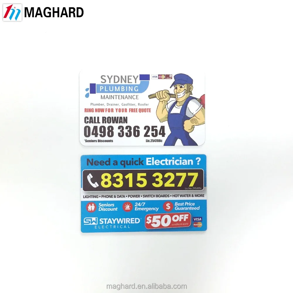 Promotion Sydney Plumber electrician flat paper fridge magnet sticker