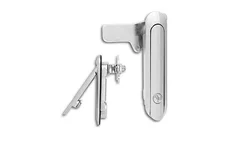 electronic cabinet panel swing door handle lock, matt chrome plating with keys, AB-401K-1