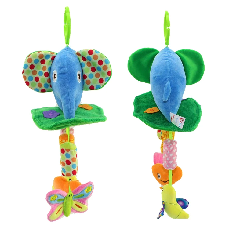 Large elephant plush toys rattle for kids toy H031C