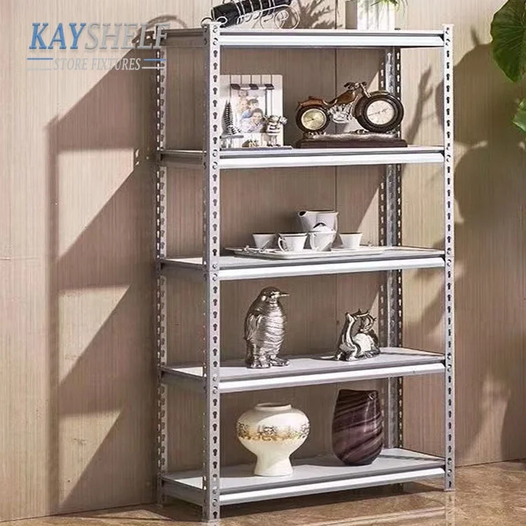 multi-function metal steel warehouse storage shelving slotted angle rivet boltless rack