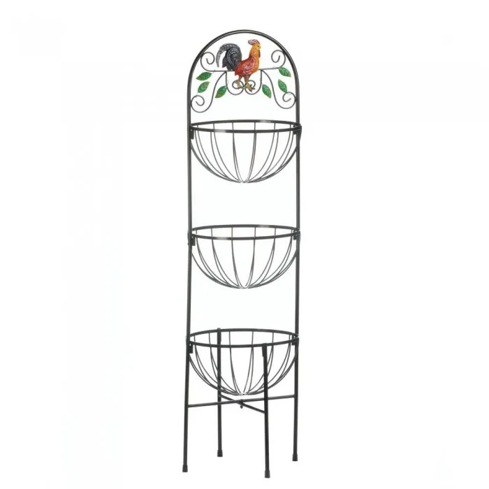 Rooster Display Kitchen Basket Home Use 3 Tier FOB XIAMEN Home Decor Eco-friendly Freestanding 600pcs CN;FUJ ISO 9001: 2000 GYG