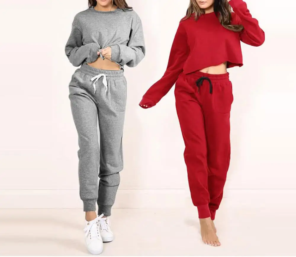 Sidiou Group Women Sport Yoga Crop Top Blouse O-Neck Long Sleeves Sportswear Pullover Top T-Shirt