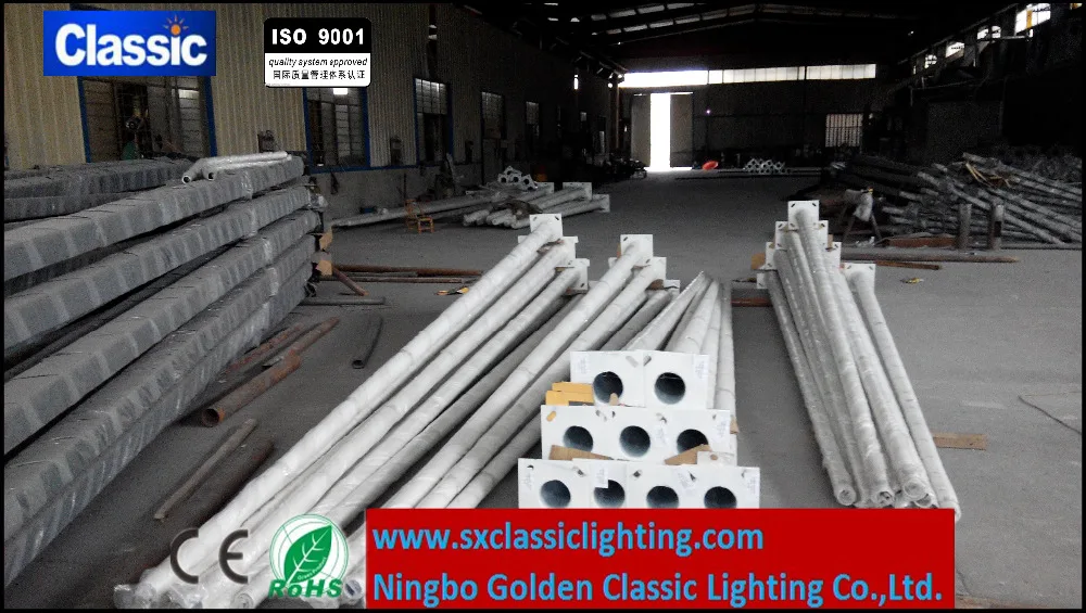 Q235 3m-35m high mast pole foundation design / galvanized pole manufacturers/ street light poles