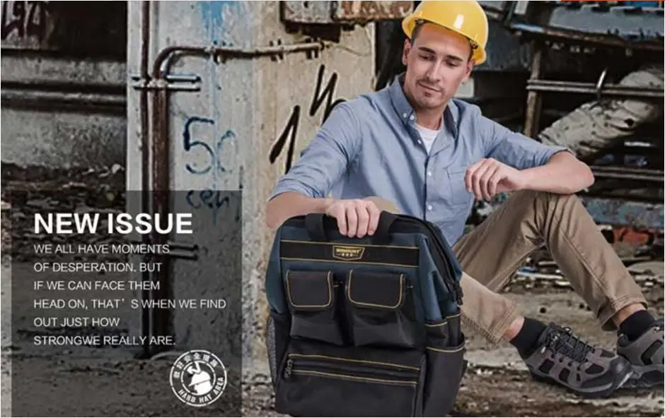 Functional Large Capacity Heavy Duty Laptop Backpack Tool Bag