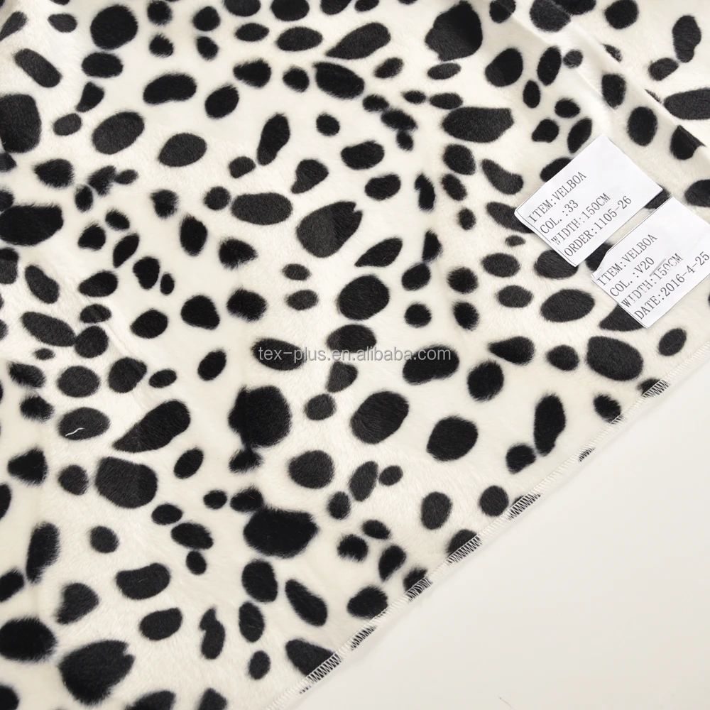 
100% polyester soft printing velboa fabric 