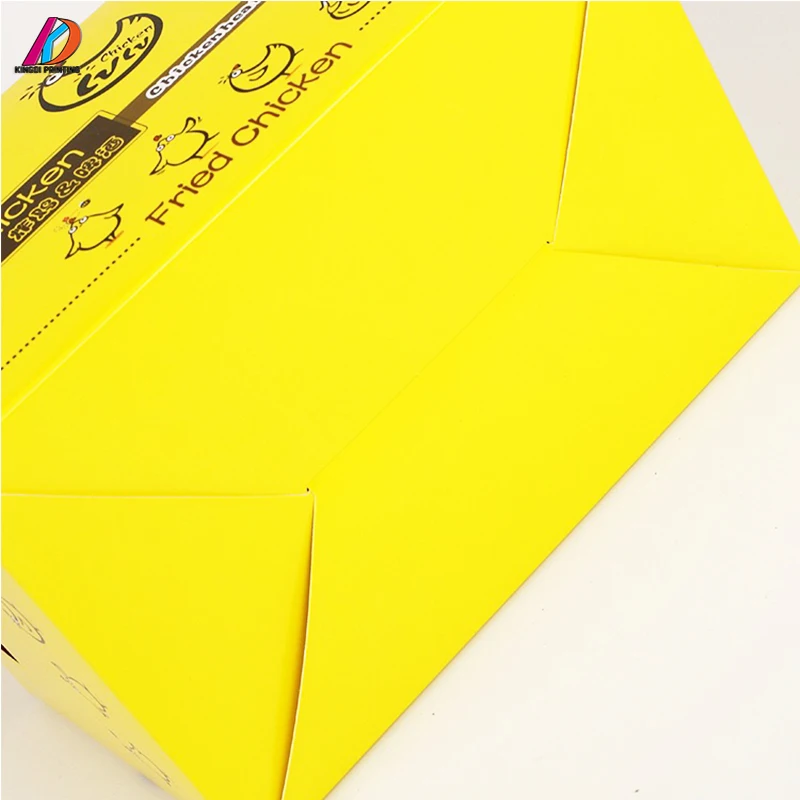Food grade carry handle paper cardboard box for fried chicken