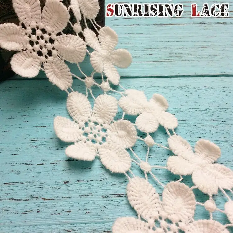 African Tops Embroidery Designs Flower Cotton Lace