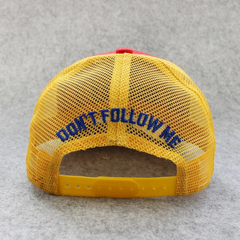 fashionable custom Felt embroidery patch trucker mesh hat cap