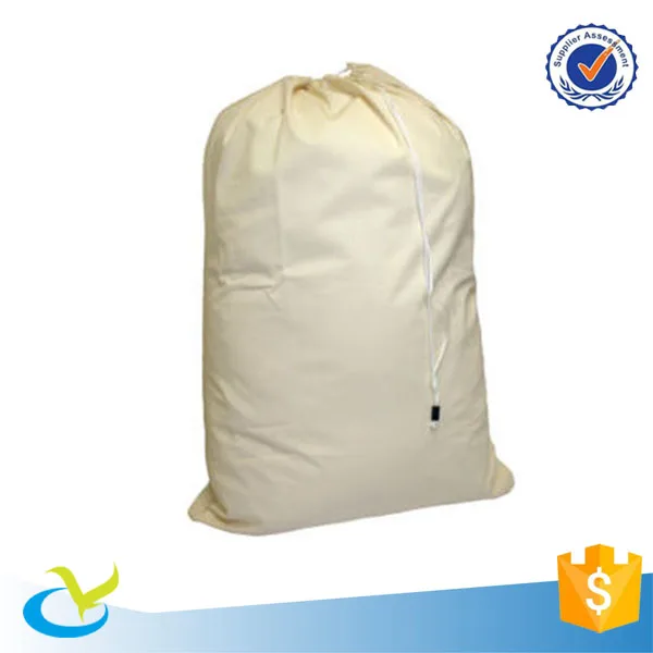 2017 large promotional cloth packing cotton canvas drawstring laundry bag