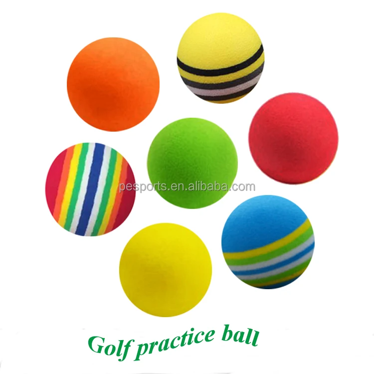 PLAYEAGLE Foam Golf Ball EVA Rainbow Sponge Golf Training Balls colorful golf practice ball