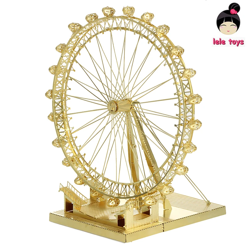 New arrival Hand assembled exquisite jigsaw puzzle London Eye ICONX METAL EARTH 3D Metal model Etching