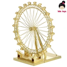 New arrival Hand assembled exquisite jigsaw puzzle London Eye ICONX METAL EARTH 3D Metal model Etching