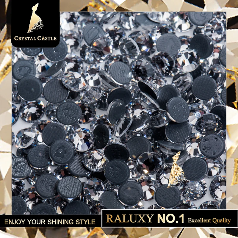 crystal castle ss20 clear 5a white clothing stone wholesale czech glass hot fix strass hotfix rhinestone
