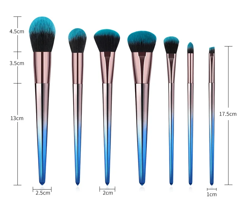 Vmae High Quality Wholesale Custom Cheap 7pcs/set Synthetic Soft Hair Makeup Brush Set Private Label Professional Sets