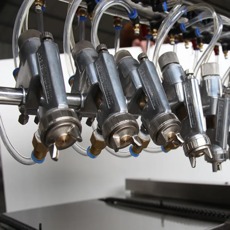 Automatic oil sprayer and cake batter dispenser two in one bakery equipment