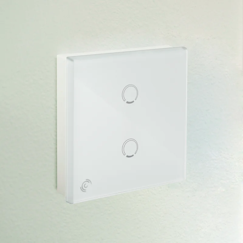 Smart Touch Light Switch with Tempered Glass panel 2 Gang Smart Switch
