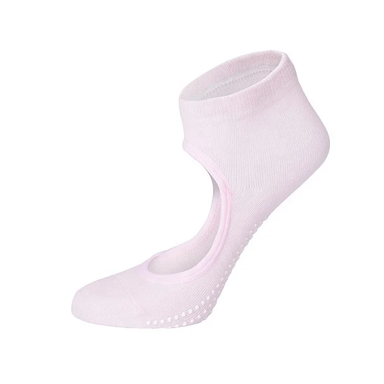
Wholesale Anti Slip Pure Nude Color Backless Breathable Cotton Sports Women Yoga Socks 