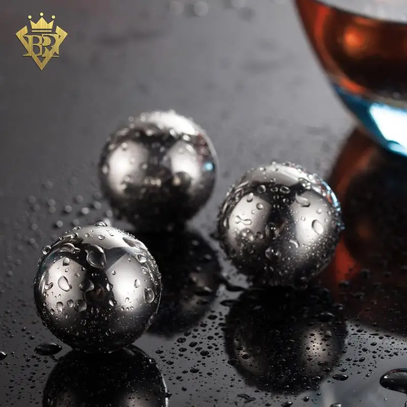 4-6-8pcs Set Metal Whiskey Stones Wine Cooling Ball