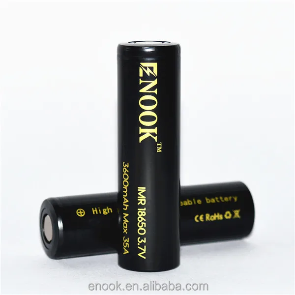 Shenzhen Enook High discharge rate  3600mAh Max 35A 18650 rechargeable battery 3.7V