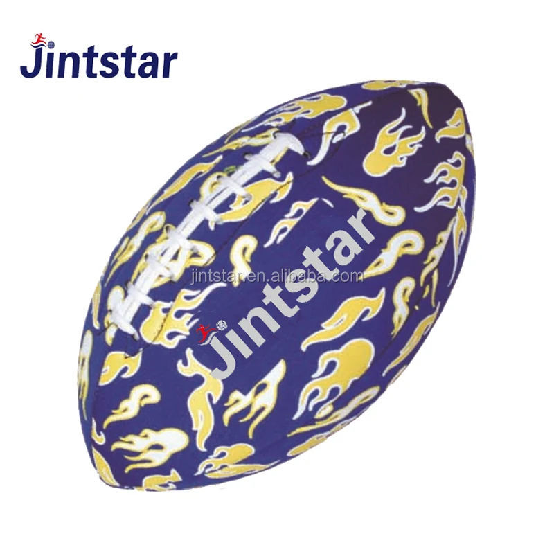 
Professional super league mini printed logo pvc leather machine stitched rugby inflatable american football soccer ball 