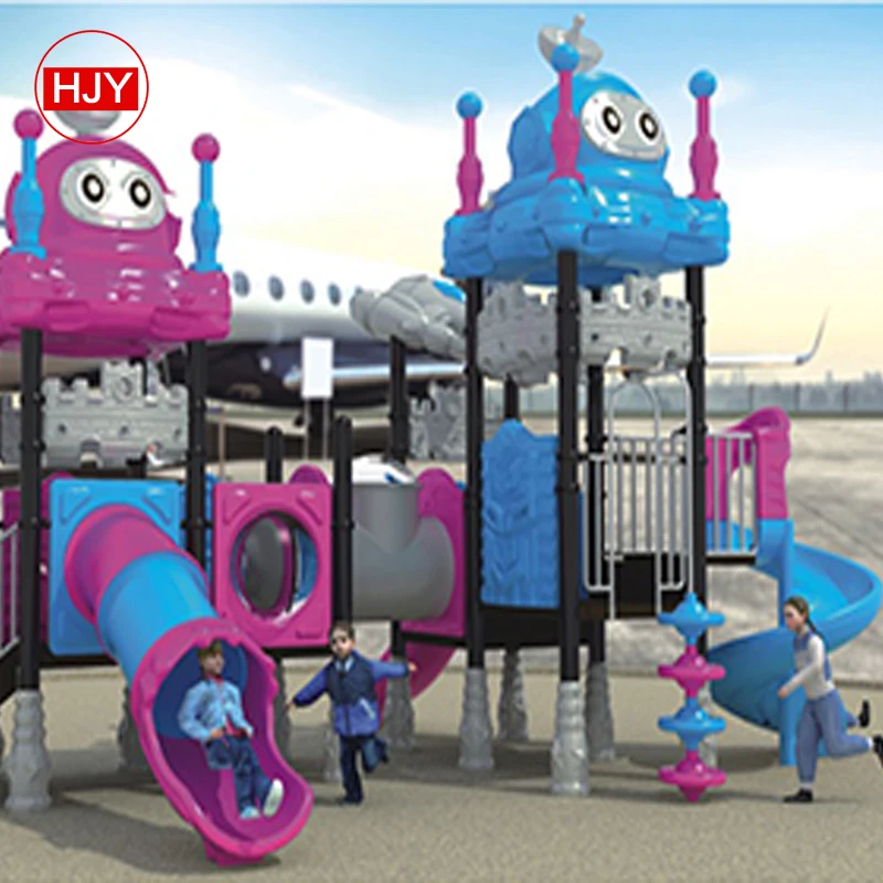 kids outdoor playground equipment play house with plastic slide