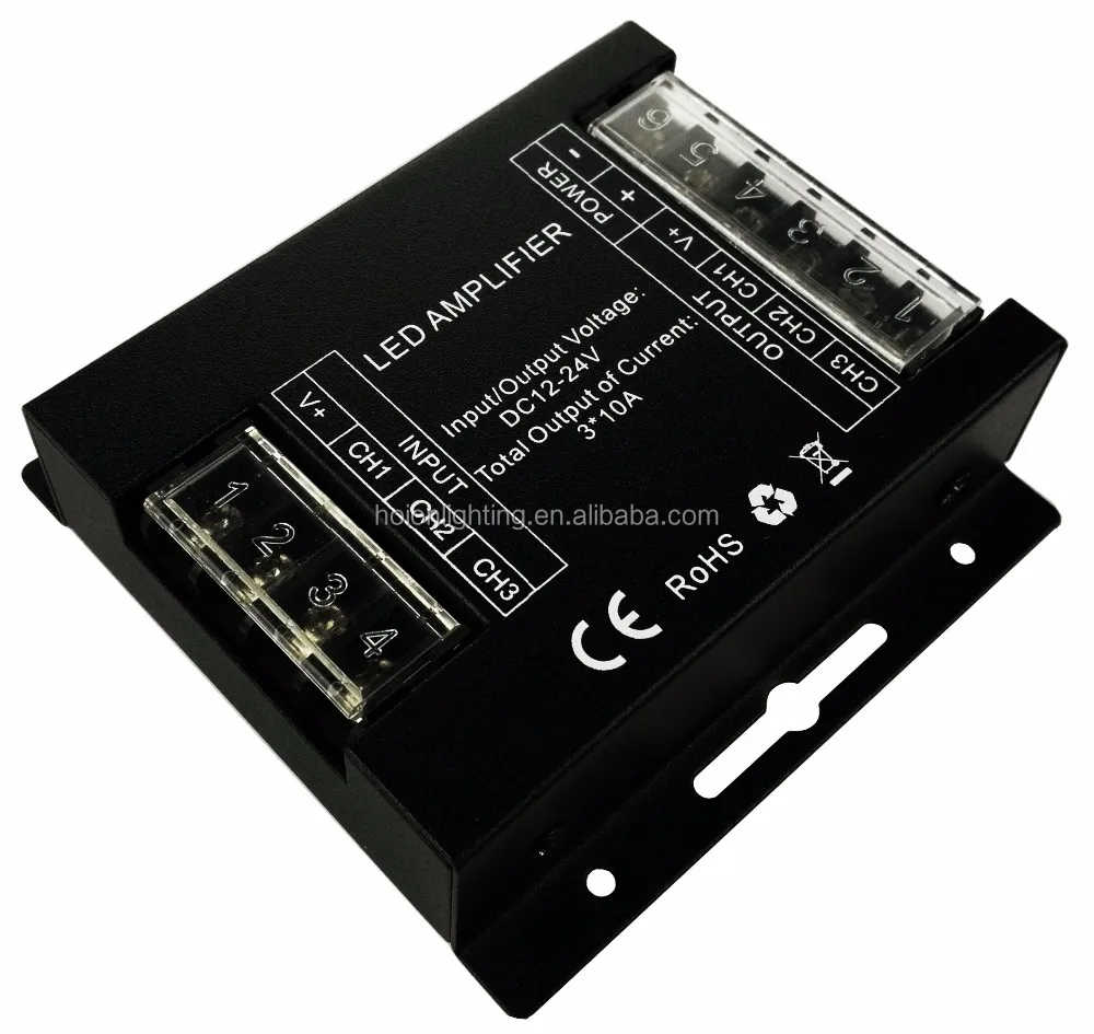 Factory 720W 10A*3CH RGB Signal Repeater LED RGB Repeater 3CH LED Power Amplifier