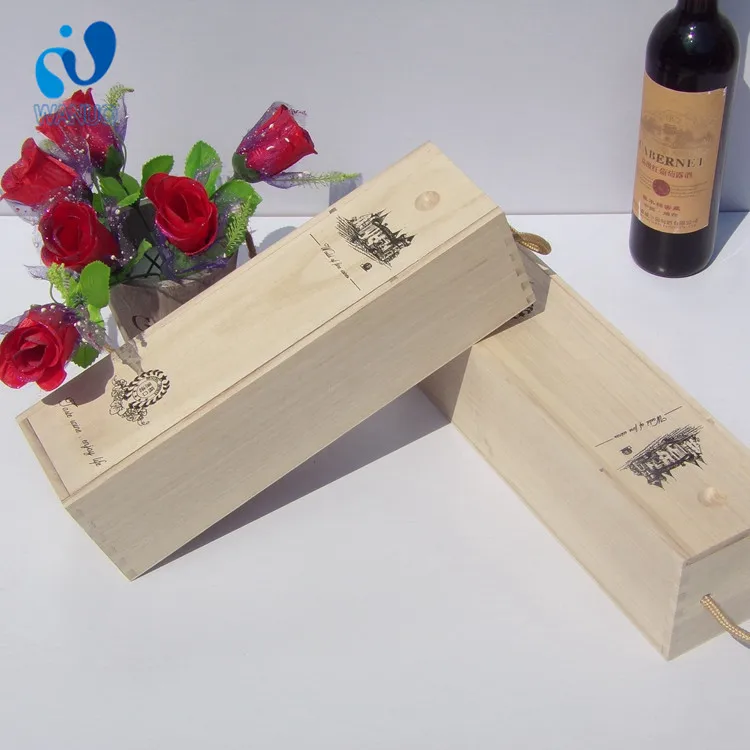 Popular Low Moq Sliding Cover Custom Storage Wooden Wine Gift Box