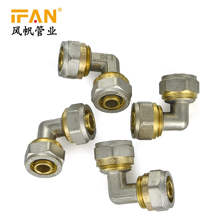 Латунный Колено 16мм 20мм 32мм газовый фитинг газовый фитинг 90 градусов Колено для PEX Газовая труба