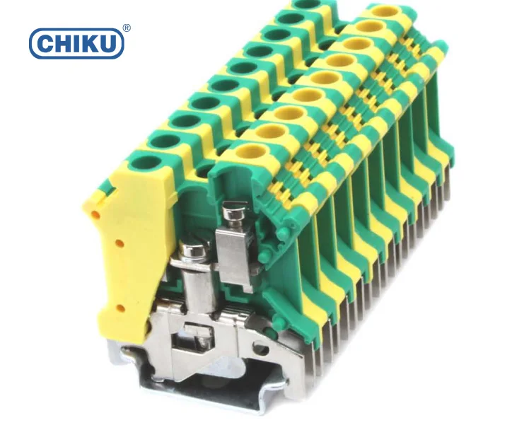 USLKG 6N Din Rail screw Grounding terminal block 6mm, earth terminal block