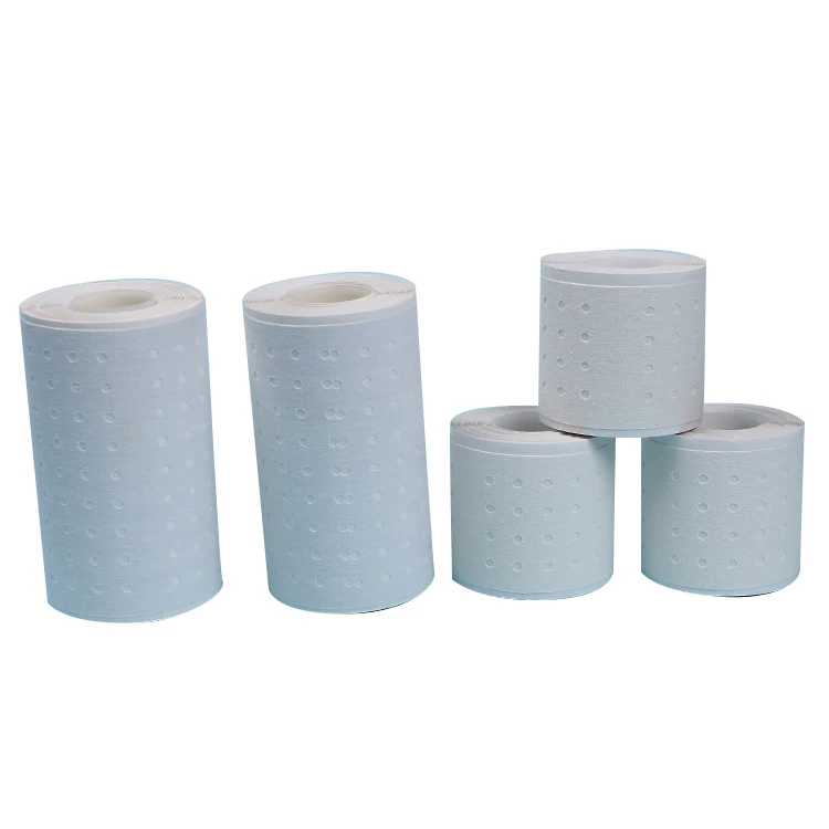 White tan color cotton Fabric zinc oxide plaster sparadrap adhesive perforated tape