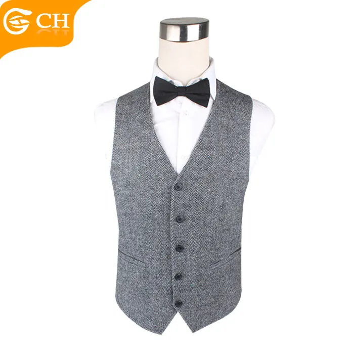 
Китайские поставщики жилетов ручной работы из полиэстера, серые мужские твидовые жилеты 