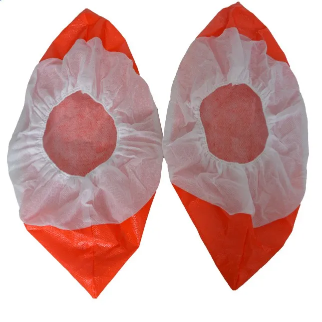 
 disposable cpe shoe covers waterproof cpe sole nonwoven shoe cover disposable shoe covers pp nonwoven+cpe  