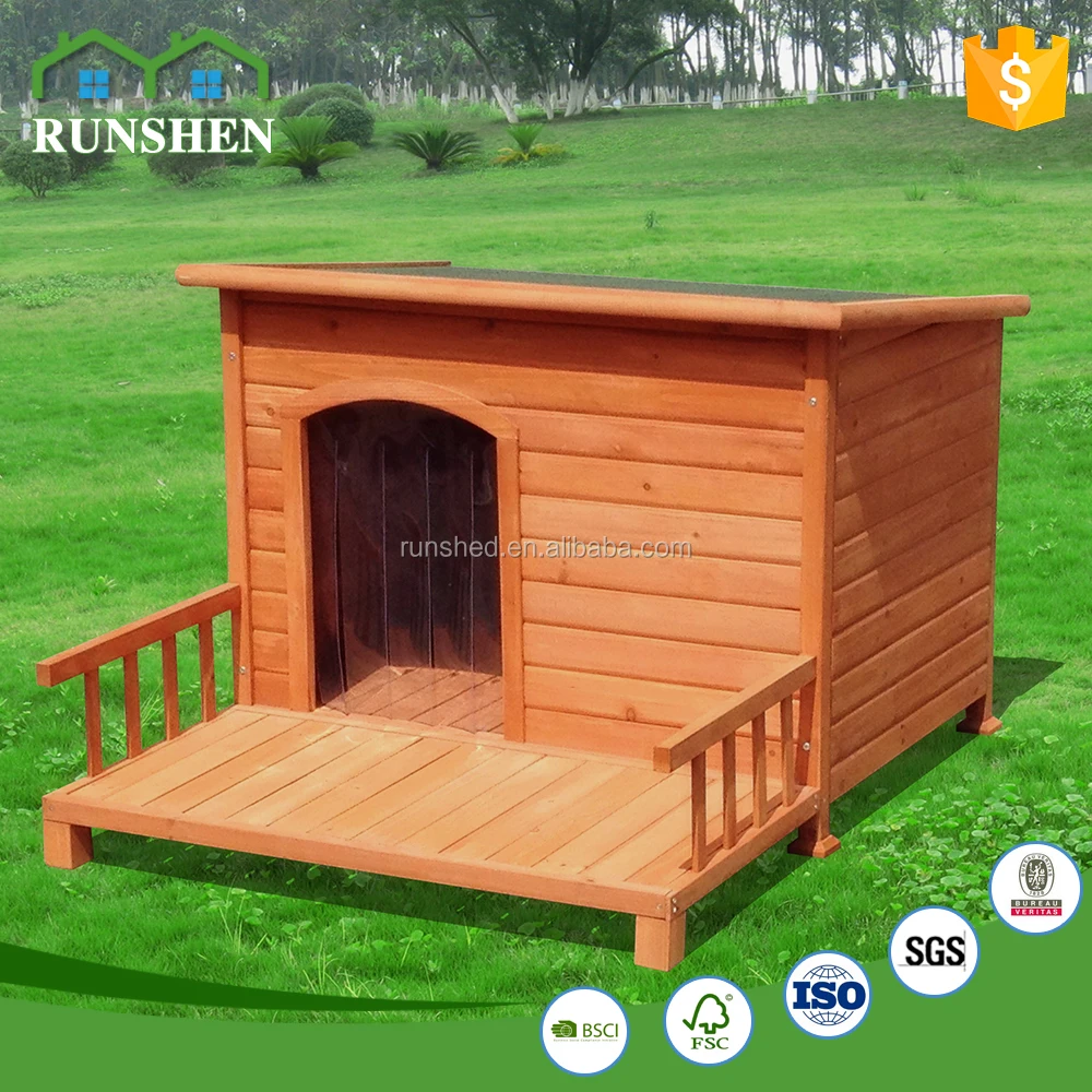 Outdoor Wooden Dog Kennels House Furniture Garden Opened Proof Cat Dog Cage Wholesale Cute Animal Pet Wood House Cage