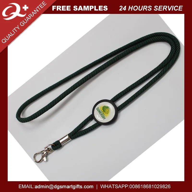 fast delivery id card holder adjustable button neck rope lanyard with epoxy LOGO clip