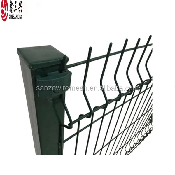 
Cheap Square Post Bent Curve Welded Wire Mesh Fence Panel 