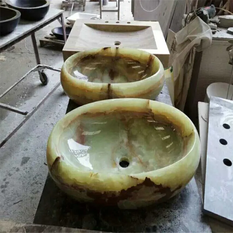 
Chinse suppliers New Designs white onyx vessel sink 