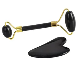 3 in 1 Rose Quartz Roller Set Removable Replacement Jade Face Roller