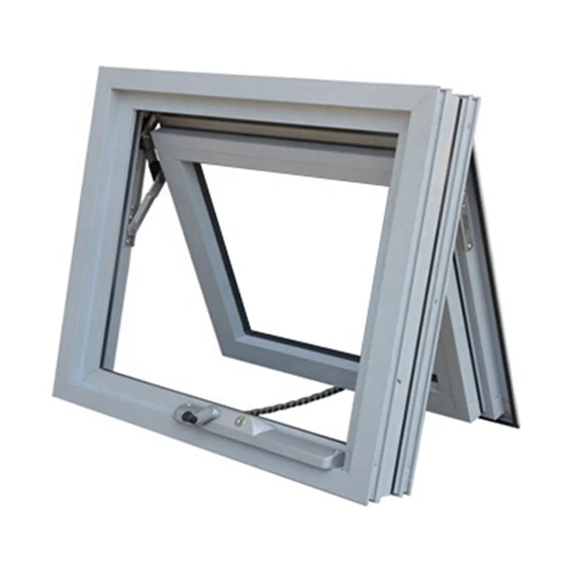 Australia market finished surface double glazed tempered glass awning window