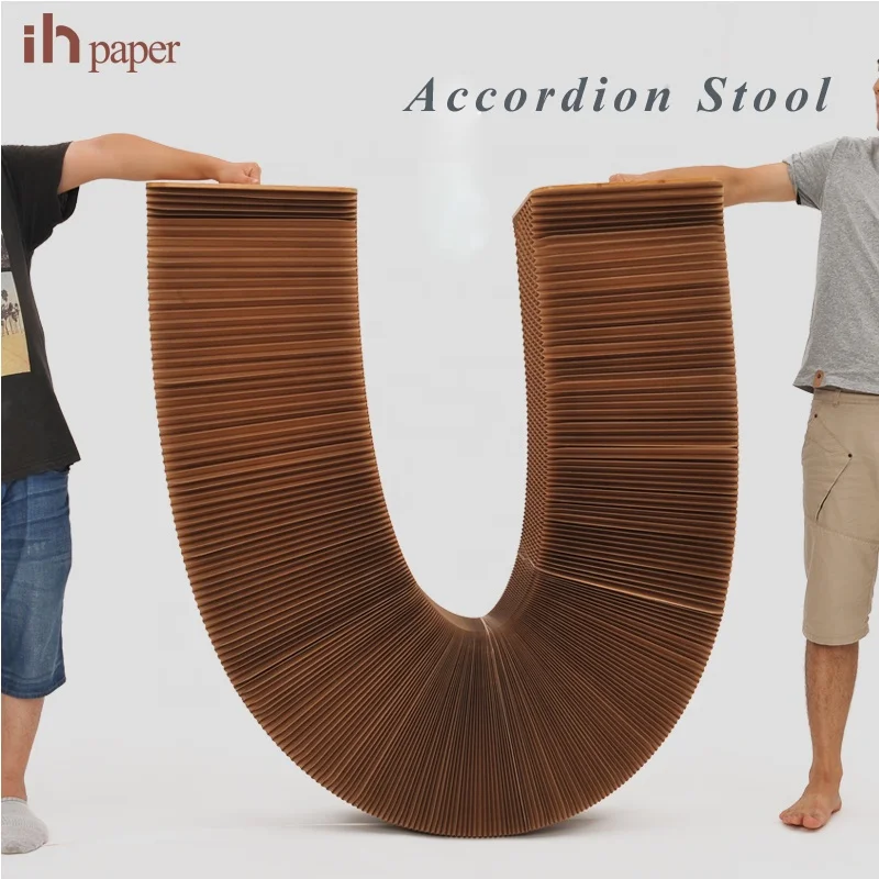 Home Living Room Furniture Ihpaper Brand Kraft Paper Folding Chair From Factory