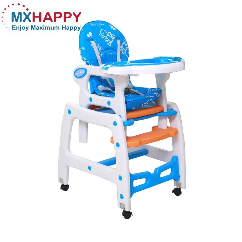 MH01 Cheap Plastic Colored Baby High Chair with Rocker High Chair eating food feeding Chairs