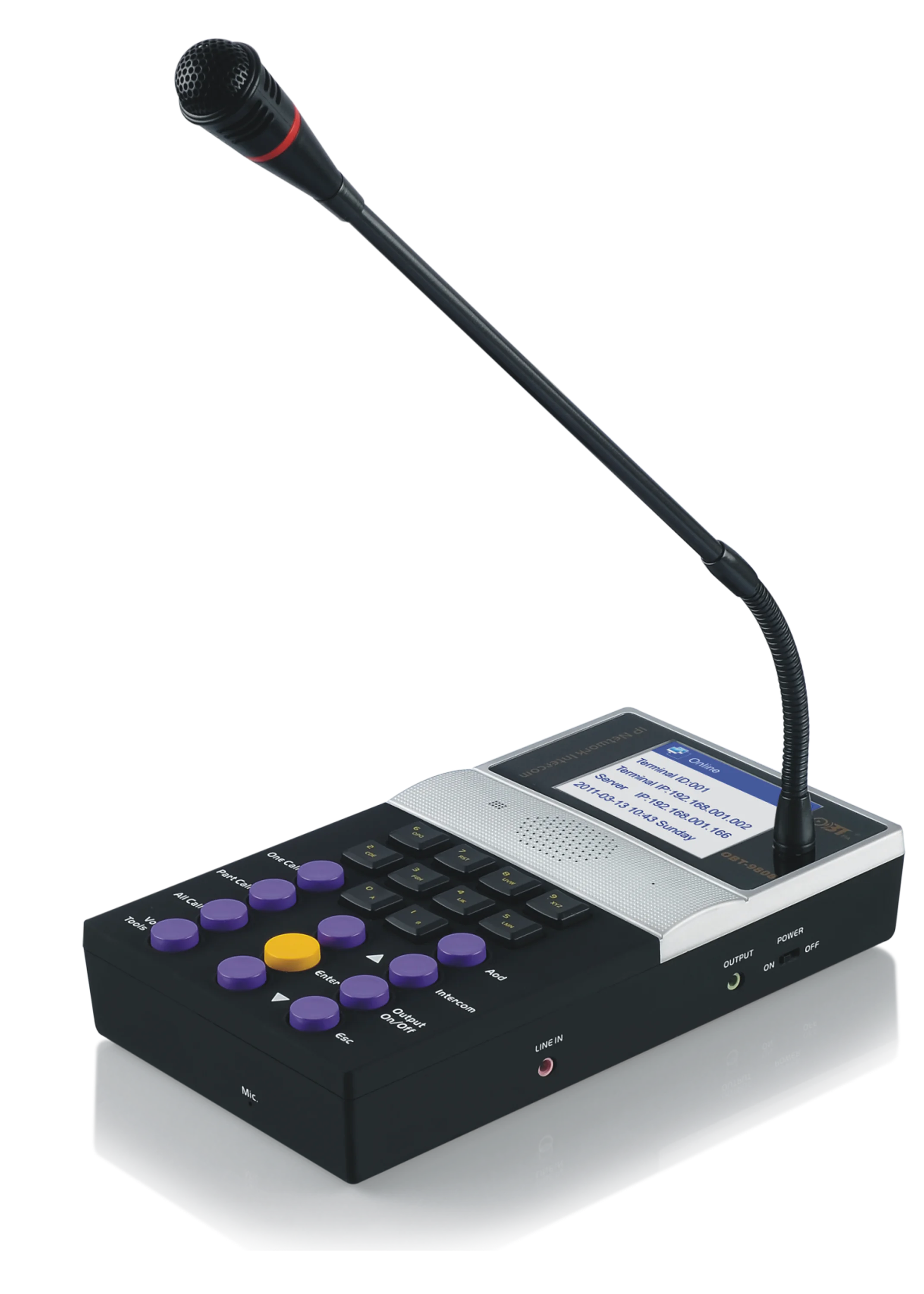 OBT-9808 IP сети Ethernet оповещения по громкой связи беспроводной микрофон для конференц-системы оповещения Система внутренней связи