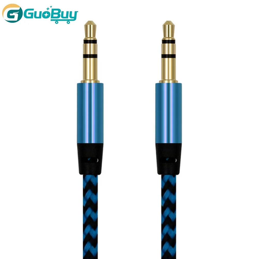 Top Sales 3.5mm Jack Auxiliary Audio Cable Nylon Braided Male to Male AUX Cord