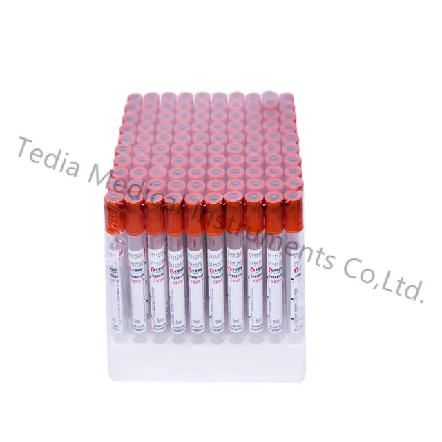 factory price /no additive disposable vacuum blood collection tube/medical test  glass tube