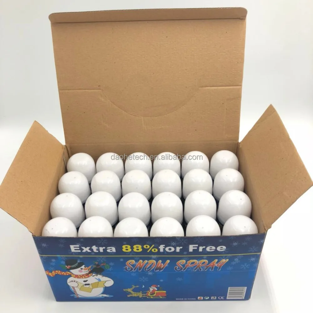 Most popular wholesale artifical 250ml white foam joke snow spray for festivals