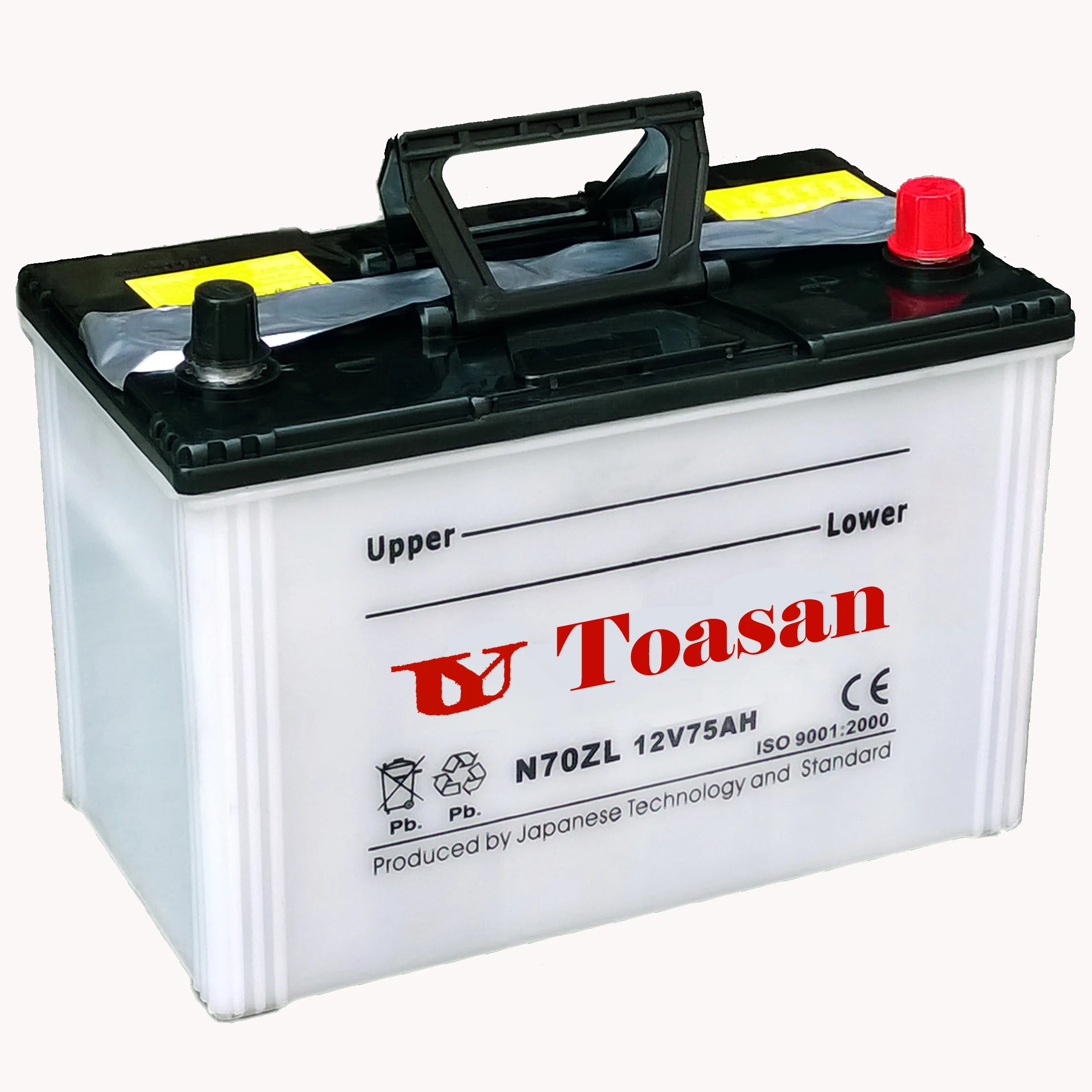 Toasan Most Reliable 12V75AH N70ZL Dry Rechargeable Lead Batteries