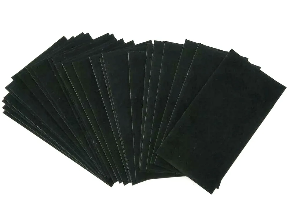 Grey back board black flock velvet paper cardboard sheets