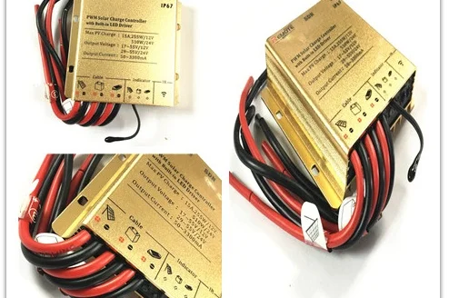 
12V /24V/48v 10A/20A/30A solar controller manual PWM solar charge controller with built in led driver 